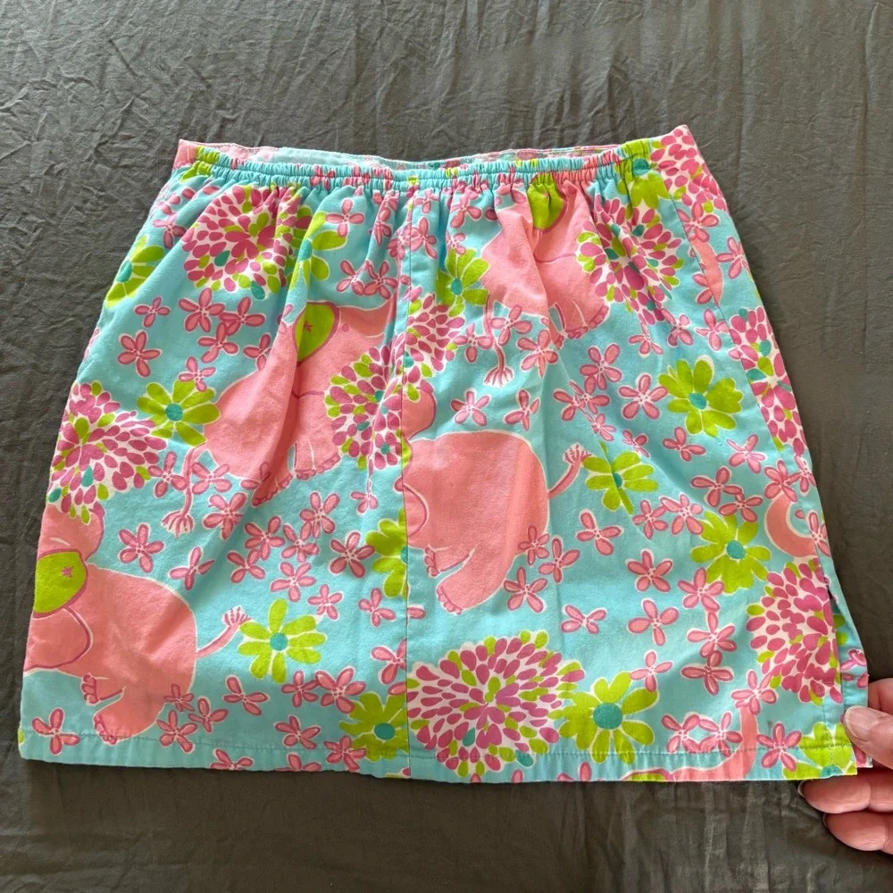 Lilly Pulitzer Girls Elefrance pattern Skirt. Size 6X.